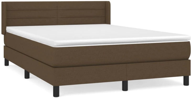 ΚΡΕΒΑΤΙ BOXSPRING ΜΕ ΣΤΡΩΜΑ ΣΚΟΥΡΟ ΚΑΦΕ 140X190 ΕΚ. ΥΦΑΣΜΑΤΙΝΟ 3129788