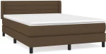 ΚΡΕΒΑΤΙ BOXSPRING ΜΕ ΣΤΡΩΜΑ ΣΚΟΥΡΟ ΚΑΦΕ 140X190 ΕΚ. ΥΦΑΣΜΑΤΙΝΟ 3129788