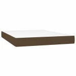 ΚΡΕΒΑΤΙ BOXSPRING ΜΕ ΣΤΡΩΜΑ ΣΚΟΥΡΟ ΚΑΦΕ 140X190 ΕΚ. ΥΦΑΣΜΑΤΙΝΟ 3129788
