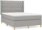 ΚΡΕΒΑΤΙ BOXSPRING ΜΕ ΣΤΡΩΜΑ ΑΝΟΙΧΤΟ ΓΚΡΙ 140X190 ΕΚ. ΥΦΑΣΜΑΤΙΝΟ 3132225