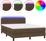 ΚΡΕΒΑΤΙ BOXSPRING ΜΕ ΣΤΡΩΜΑ & LED ΣΚ.ΚΑΦΕ 140X200 ΕΚ ΥΦΑΣΜΑΤΙΝΟ 3133240