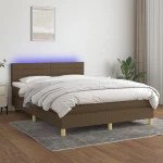 ΚΡΕΒΑΤΙ BOXSPRING ΜΕ ΣΤΡΩΜΑ & LED ΣΚ.ΚΑΦΕ 140X190 ΕΚ ΥΦΑΣΜΑΤΙΝΟ 3133792