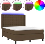 ΚΡΕΒΑΤΙ BOXSPRING ΜΕ ΣΤΡΩΜΑ & LED ΣΚ.ΚΑΦΕ 140X200 ΕΚ ΥΦΑΣΜΑΤΙΝΟ 3138640