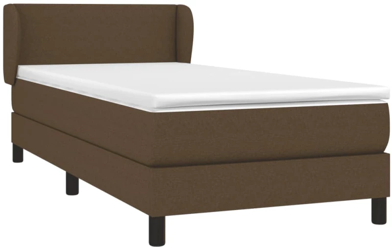 ΚΡΕΒΑΤΙ BOXSPRING ΜΕ ΣΤΡΩΜΑ ΣΚΟΥΡΟ ΚΑΦΕ 90X200 ΕΚ. ΥΦΑΣΜΑΤΙΝΟ 3126056