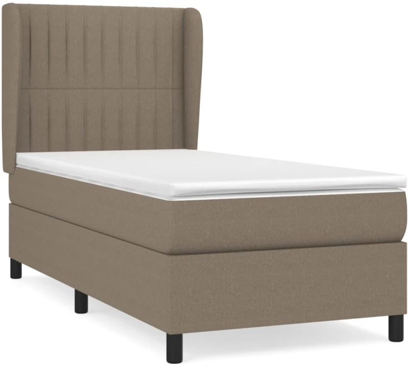 ΚΡΕΒΑΤΙ BOXSPRING ΜΕ ΣΤΡΩΜΑ TAUPE 100 X 200 ΕΚ. ΥΦΑΣΜΑΤΙΝΟ 3128105