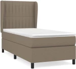 ΚΡΕΒΑΤΙ BOXSPRING ΜΕ ΣΤΡΩΜΑ TAUPE 100 X 200 ΕΚ. ΥΦΑΣΜΑΤΙΝΟ 3128105