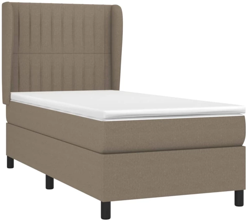 ΚΡΕΒΑΤΙ BOXSPRING ΜΕ ΣΤΡΩΜΑ TAUPE 100 X 200 ΕΚ. ΥΦΑΣΜΑΤΙΝΟ 3128105