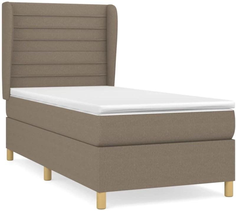 ΚΡΕΒΑΤΙ BOXSPRING ΜΕ ΣΤΡΩΜΑ TAUPE 100 X 200 ΕΚ. ΥΦΑΣΜΑΤΙΝΟ 3128585