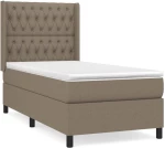 ΚΡΕΒΑΤΙ BOXSPRING ΜΕ ΣΤΡΩΜΑ TAUPE 100 X 200 ΕΚ. ΥΦΑΣΜΑΤΙΝΟ 3131653