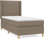 ΚΡΕΒΑΤΙ BOXSPRING ΜΕ ΣΤΡΩΜΑ TAUPE 100 X 200 ΕΚ. ΥΦΑΣΜΑΤΙΝΟ 3132133