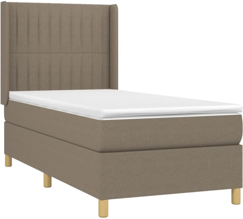 ΚΡΕΒΑΤΙ BOXSPRING ΜΕ ΣΤΡΩΜΑ TAUPE 100 X 200 ΕΚ. ΥΦΑΣΜΑΤΙΝΟ 3132133