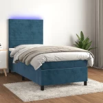 ΚΡΕΒΑΤΙ BOXSPRING ΜΕ ΣΤΡΩΜΑ & LED ΣΚ. ΜΠΛΕ 80X200 ΕΚ. ΒΕΛΟΥΔΙΝΟ 3136153