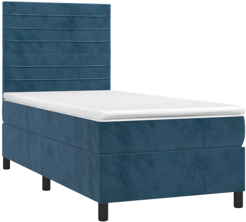 ΚΡΕΒΑΤΙ BOXSPRING ΜΕ ΣΤΡΩΜΑ & LED ΣΚ. ΜΠΛΕ 80X200 ΕΚ. ΒΕΛΟΥΔΙΝΟ 3136153