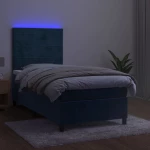 ΚΡΕΒΑΤΙ BOXSPRING ΜΕ ΣΤΡΩΜΑ & LED ΣΚ. ΜΠΛΕ 80X200 ΕΚ. ΒΕΛΟΥΔΙΝΟ 3136153