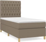 ΚΡΕΒΑΤΙ BOXSPRING ΜΕ ΣΤΡΩΜΑ TAUPE 100 X 200 ΕΚ. ΥΦΑΣΜΑΤΙΝΟ 3142557