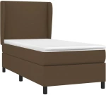 ΚΡΕΒΑΤΙ BOXSPRING ΜΕ ΣΤΡΩΜΑ ΣΚΟΥΡΟ ΚΑΦΕ 90X200 ΕΚ. ΥΦΑΣΜΑΤΙΝΟ 3127776