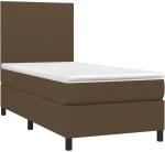 ΚΡΕΒΑΤΙ BOXSPRING ΜΕ ΣΤΡΩΜΑ & LED ΣΚ.ΚΑΦΕ 90X200 ΕΚ. ΥΦΑΣΜΑΤΙΝΟ 3134688