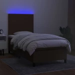 ΚΡΕΒΑΤΙ BOXSPRING ΜΕ ΣΤΡΩΜΑ & LED ΣΚ.ΚΑΦΕ 90X200 ΕΚ. ΥΦΑΣΜΑΤΙΝΟ 3134688