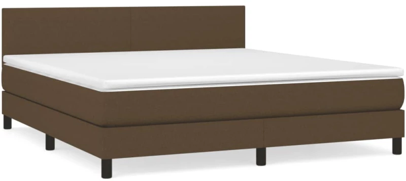 ΚΡΕΒΑΤΙ BOXSPRING ΜΕ ΣΤΡΩΜΑ ΣΚΟΥΡΟ ΚΑΦΕ 180X200 ΕΚ ΥΦΑΣΜΑΤΙΝΟ 3139916