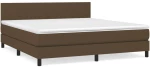 ΚΡΕΒΑΤΙ BOXSPRING ΜΕ ΣΤΡΩΜΑ ΣΚΟΥΡΟ ΚΑΦΕ 180X200 ΕΚ ΥΦΑΣΜΑΤΙΝΟ 3139916