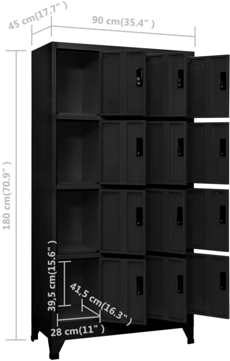ΦΟΡΙΑΜΟΣ ΜΑΥΡΟΣ 90 X 45 X 180 ΕΚ. ΑΤΣΑΛΙΝΟΣ 339814