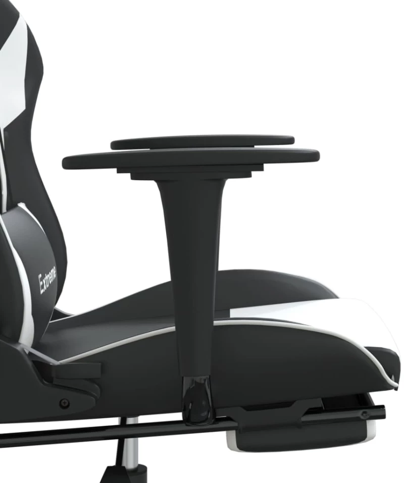 ΚΑΡΕΚΛΑ GAMING ΜΑΣΑΖ ΥΠΟΠΟΔΙΟ ΜΑΥΡΟ ΑΣΠΡΟ ΑΠΟ ΣΥΝΘΕΤΙΚΟ ΔΕΡΜΑ 345462
