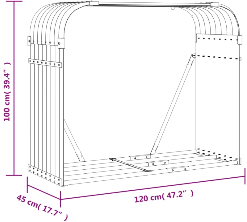 ΞΥΛΟΘΗΚΗ ΑΝ. ΓΚΡΙ 120X45X100 ΕΚ. ΑΠΟ ΓΑΛΒΑΝΙΣΜΕΝΟ ΑΤΣΑΛΙ 364553
