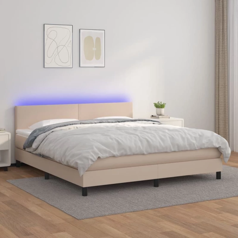 ΚΡΕΒΑΤΙ BOXSPRING ΣΤΡΩΜΑ&LED ΚΑΠΟΥΤΣΙΝΟ 180X200 ΕΚ. ΣΥΝΘ. ΔΕΡΜΑ 3134122