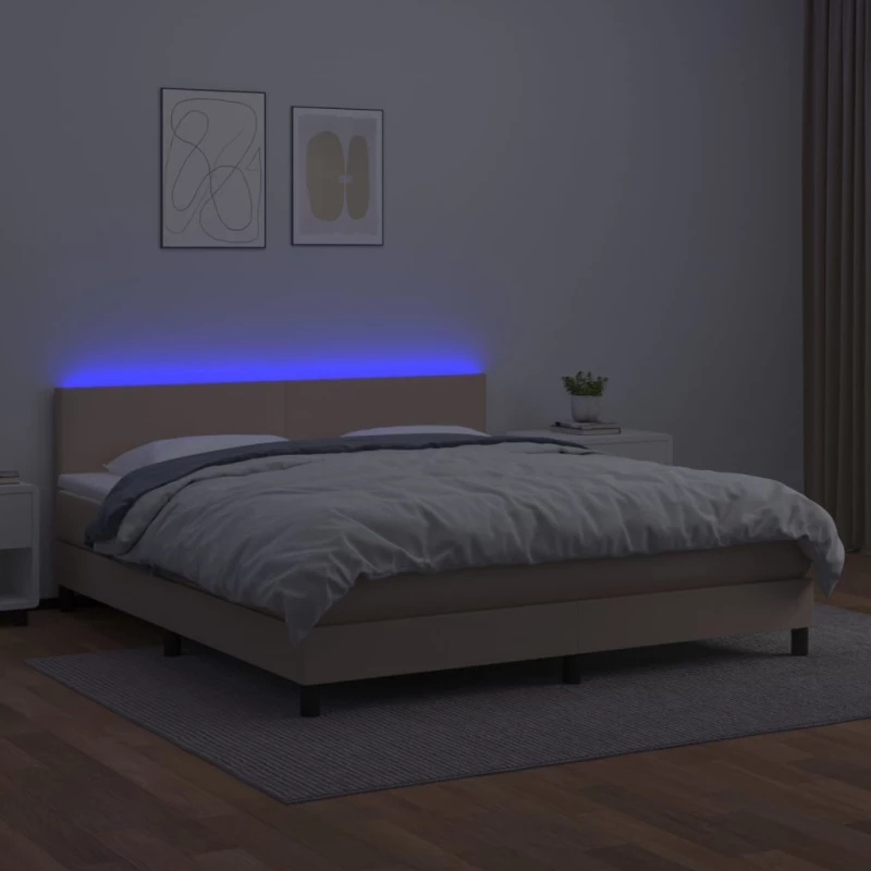 ΚΡΕΒΑΤΙ BOXSPRING ΣΤΡΩΜΑ&LED ΚΑΠΟΥΤΣΙΝΟ 180X200 ΕΚ. ΣΥΝΘ. ΔΕΡΜΑ 3134122