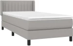 ΚΡΕΒΑΤΙ BOXSPRING ΜΕ ΣΤΡΩΜΑ ΑΝΟΙΧΤΟ ΓΚΡΙ 100X200 ΕΚ. ΥΦΑΣΜΑΤΙΝΟ 3129849