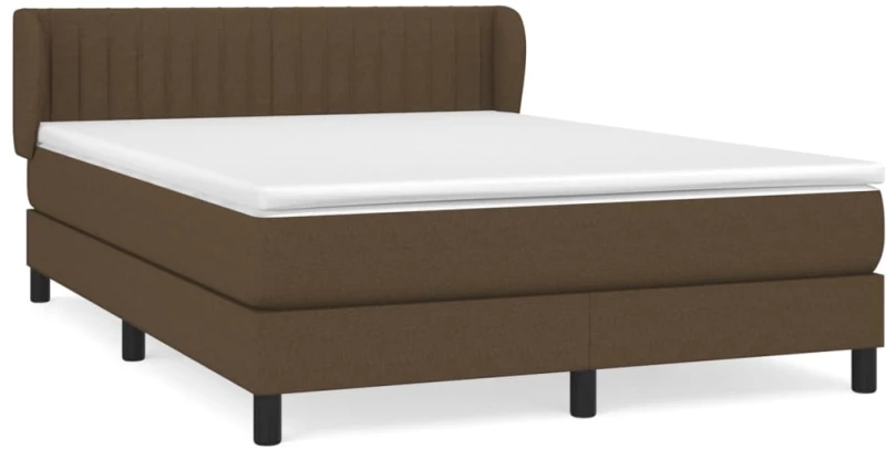 ΚΡΕΒΑΤΙ BOXSPRING ΜΕ ΣΤΡΩΜΑ ΣΚΟΥΡΟ ΚΑΦΕ 140X200 ΕΚ ΥΦΑΣΜΑΤΙΝΟ 3126408