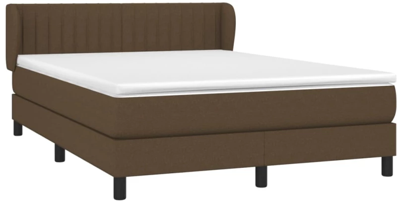 ΚΡΕΒΑΤΙ BOXSPRING ΜΕ ΣΤΡΩΜΑ ΣΚΟΥΡΟ ΚΑΦΕ 140X200 ΕΚ ΥΦΑΣΜΑΤΙΝΟ 3126408