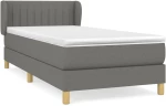 ΚΡΕΒΑΤΙ BOXSPRING ΜΕ ΣΤΡΩΜΑ ΣΚΟΥΡΟ ΓΚΡΙ 90X200 ΕΚ. ΥΦΑΣΜΑΤΙΝΟ 3126934