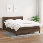 ΚΡΕΒΑΤΙ BOXSPRING ΜΕ ΣΤΡΩΜΑ ΣΚΟΥΡΟ ΚΑΦΕ 140X190 ΕΚ. ΥΦΑΣΜΑΤΙΝΟ 3129868