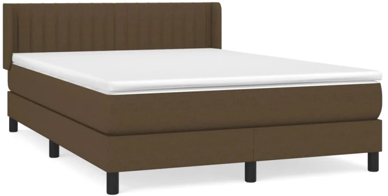 ΚΡΕΒΑΤΙ BOXSPRING ΜΕ ΣΤΡΩΜΑ ΣΚΟΥΡΟ ΚΑΦΕ 140X190 ΕΚ. ΥΦΑΣΜΑΤΙΝΟ 3129868