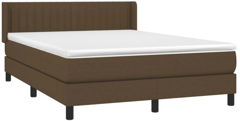 ΚΡΕΒΑΤΙ BOXSPRING ΜΕ ΣΤΡΩΜΑ ΣΚΟΥΡΟ ΚΑΦΕ 140X190 ΕΚ. ΥΦΑΣΜΑΤΙΝΟ 3129868
