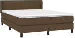 ΚΡΕΒΑΤΙ BOXSPRING ΜΕ ΣΤΡΩΜΑ ΣΚΟΥΡΟ ΚΑΦΕ 140X190 ΕΚ. ΥΦΑΣΜΑΤΙΝΟ 3129868