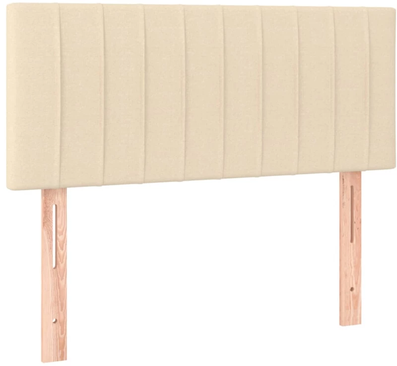 ΚΡΕΒΑΤΙ BOXSPRING ΜΕ ΣΤΡΩΜΑ & LED ΚΡΕΜ 90X200 ΕΚ. ΥΦΑΣΜΑΤΙΝΟ 3133850