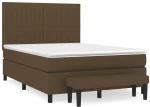 ΚΡΕΒΑΤΙ BOXSPRING ΜΕ ΣΤΡΩΜΑ ΣΚΟΥΡΟ ΚΑΦΕ 140X200 ΕΚ ΥΦΑΣΜΑΤΙΝΟ 3136760