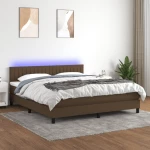 ΚΡΕΒΑΤΙ BOXSPRING ΜΕ ΣΤΡΩΜΑ & LED ΣΚ.ΚΑΦΕ 160X200 ΕΚ ΥΦΑΣΜΑΤΙΝΟ 3133328