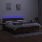 ΚΡΕΒΑΤΙ BOXSPRING ΜΕ ΣΤΡΩΜΑ & LED ΣΚ.ΚΑΦΕ 160X200 ΕΚ ΥΦΑΣΜΑΤΙΝΟ 3133328