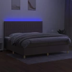ΚΡΕΒΑΤΙ BOXSPRING ΜΕ ΣΤΡΩΜΑ & LED TAUPE 200X200 ΕΚ. ΥΦΑΣΜΑΤΙΝΟ 3135625