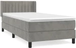 ΚΡΕΒΑΤΙ BOXSPRING ΜΕ ΣΤΡΩΜΑ ΑΝΟΙΧΤΟ ΓΚΡΙ 90X190 ΕΚ. ΒΕΛΟΥΔΙΝΟ 3131051