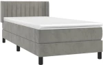 ΚΡΕΒΑΤΙ BOXSPRING ΜΕ ΣΤΡΩΜΑ ΑΝΟΙΧΤΟ ΓΚΡΙ 90X190 ΕΚ. ΒΕΛΟΥΔΙΝΟ 3131051