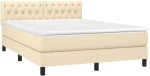 ΚΡΕΒΑΤΙ BOXSPRING ΜΕ ΣΤΡΩΜΑ & LED ΚΡΕΜ 140X190 ΕΚ. ΥΦΑΣΜΑΤΙΝΟ 3133394