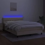 ΚΡΕΒΑΤΙ BOXSPRING ΜΕ ΣΤΡΩΜΑ & LED ΚΡΕΜ 140X190 ΕΚ. ΥΦΑΣΜΑΤΙΝΟ 3133394