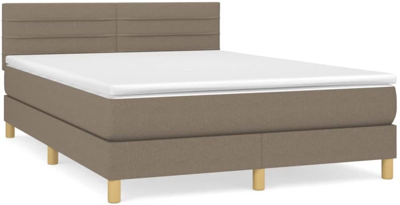 ΚΡΕΒΑΤΙ BOXSPRING ΜΕ ΣΤΡΩΜΑ TAUPE 140X190 ΕΚ. ΥΦΑΣΜΑΤΙΝΟ 3140693