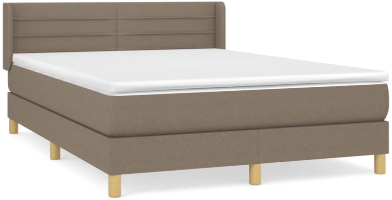 ΚΡΕΒΑΤΙ BOXSPRING ΜΕ ΣΤΡΩΜΑ TAUPE 140X190 ΕΚ. ΥΦΑΣΜΑΤΙΝΟ 3130349