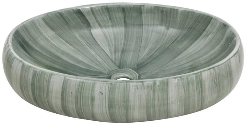 ΝΙΠΤΗΡΑΣ ΟΒΑΛ ΠΡΑΣΙΝΟΣ 59 X 40 X 15 ΕΚ. ΚΕΡΑΜΙΚΟΣ 155083