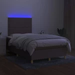 ΚΡΕΒΑΤΙ BOXSPRING ΜΕ ΣΤΡΩΜΑ & LED TAUPE 120X200 ΕΚ. ΥΦΑΣΜΑΤΙΝΟ 3135345